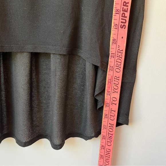 Elizabeth and James Flowy Black Sheer Blouse - Picture 7 of 9